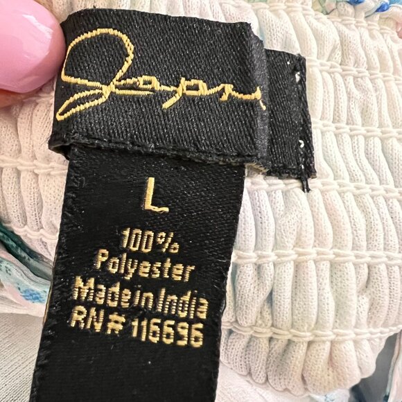 Japna Floral Ruffle Midi Dress HiLo Tiered Adjustable Straps Blue Green Pink XL - Picture 13 of 16